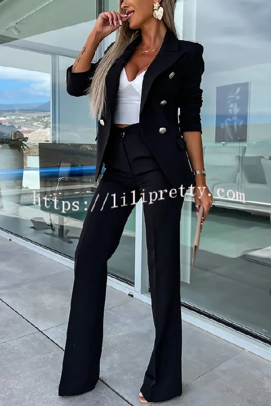 lapel-button-pocket-long-sleeve-blazer-elastic-waist-pants-suit