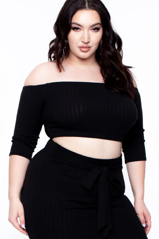 plus-size-off-the-shoulder-matching-set-black