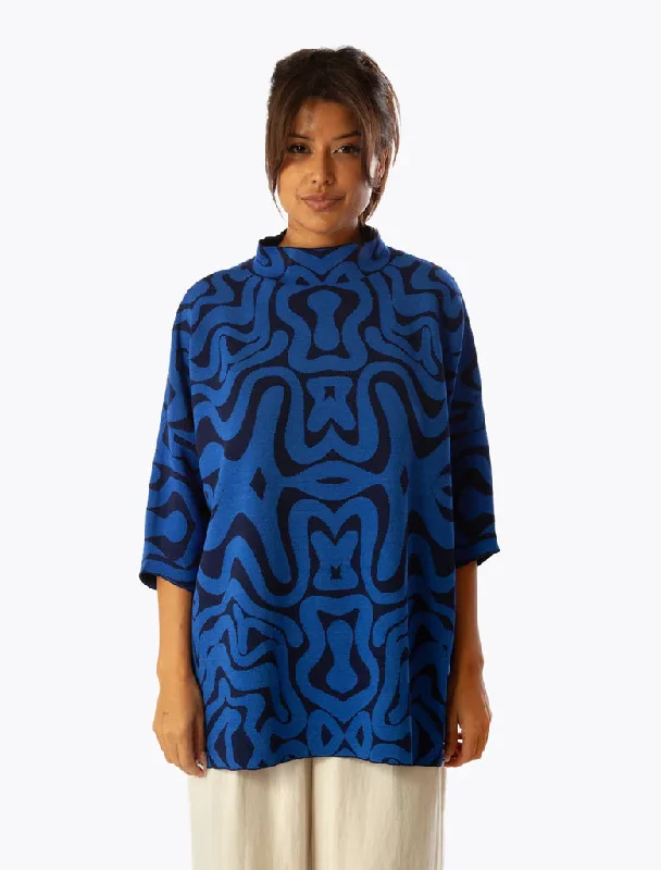 Boho Rumba Tunic - Navy/Blue