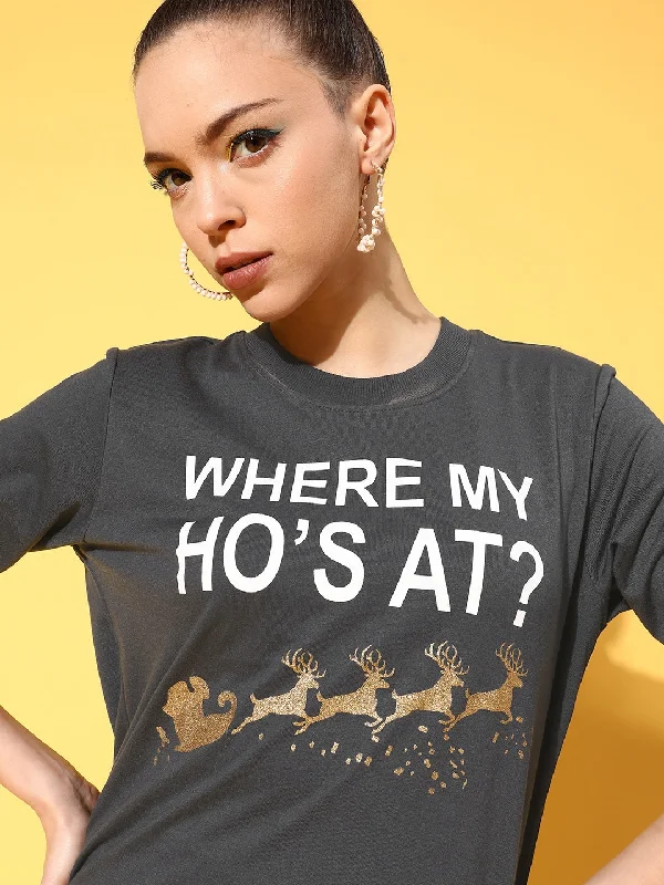 Women Grey Terry WHERE IS MY HO Sweatshirt