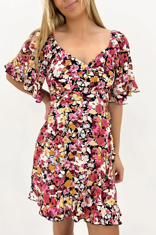 Arabella Mini Dress Flower Print