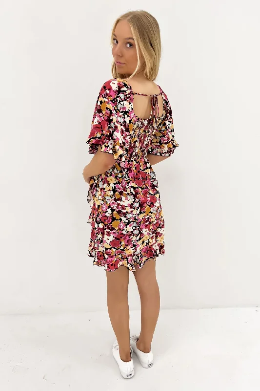 Arabella Mini Dress Flower Print