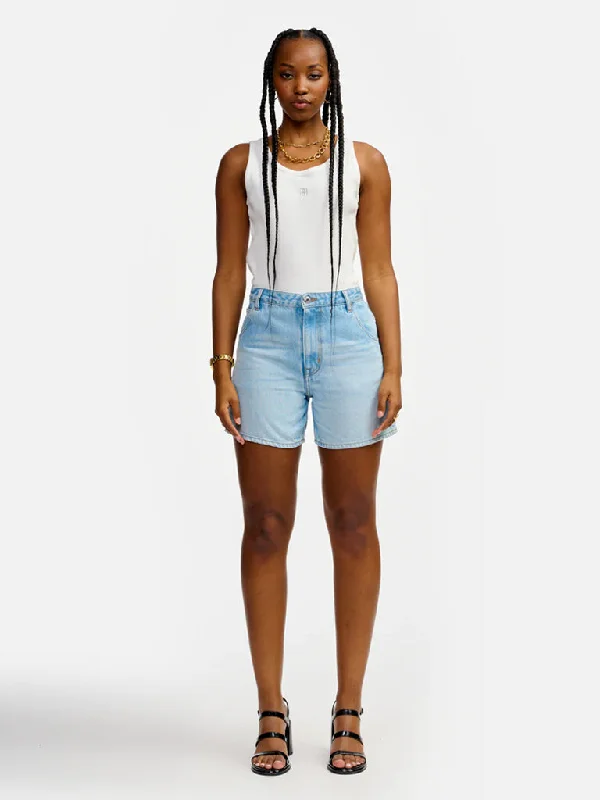 Bellerose Pactol Denim Shorts in Light Blue Bleach