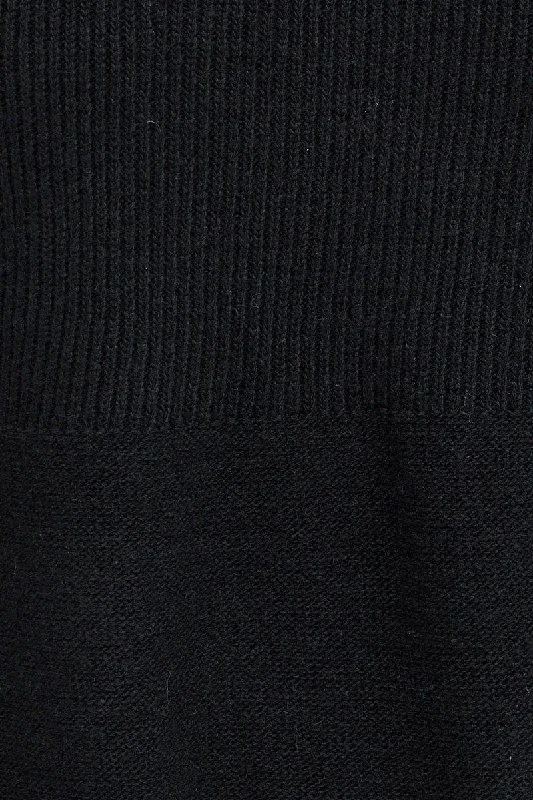 Black Knit Dress Long Sleeve