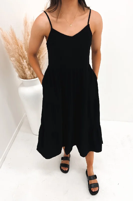 Bridey Midi Dress Black