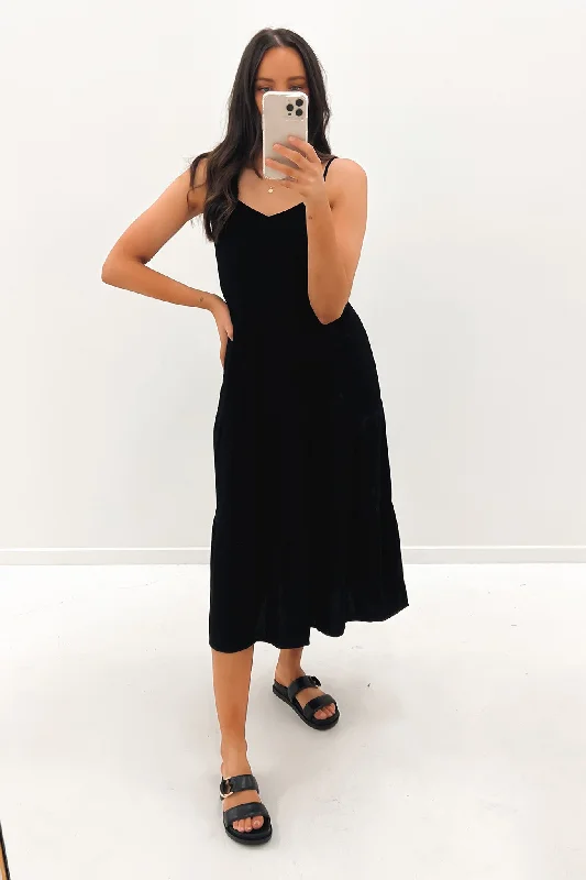 Bridey Midi Dress Black