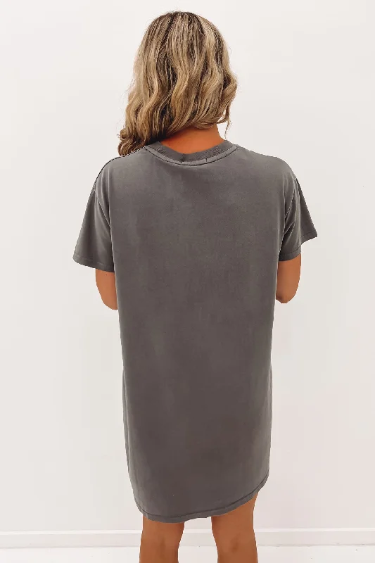 Heritage Tee Dress Charcoal