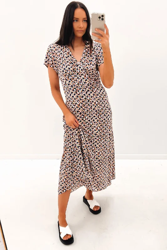 Isobelle Maxi Dress Navy Floral Ditsy