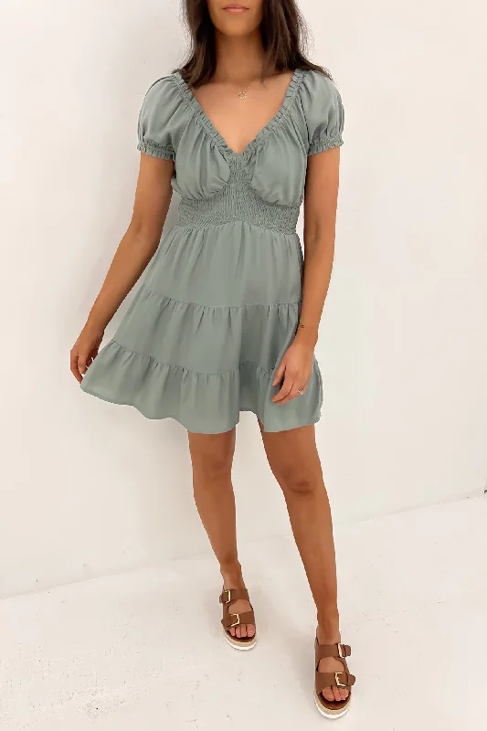 Natalia Mini Dress Teal