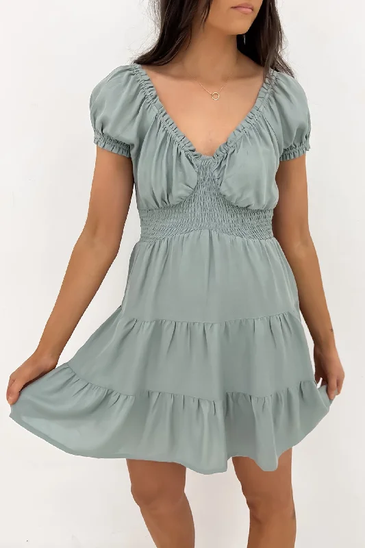 Natalia Mini Dress Teal