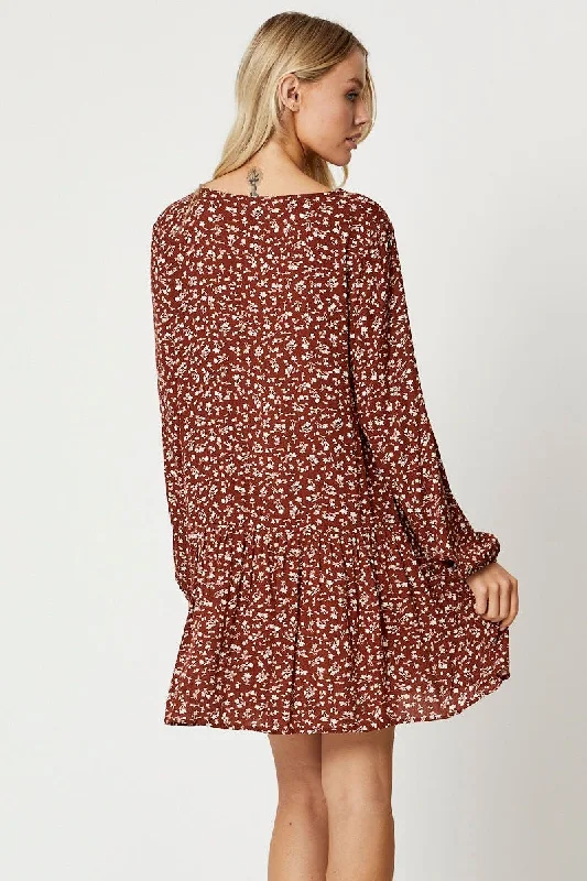 Print Ruffle Dress