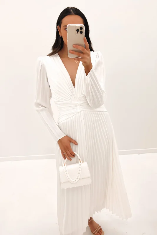 Stars Aligned Midi Dress White