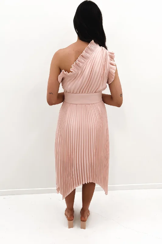 The Lady Like Midi Dress Blush