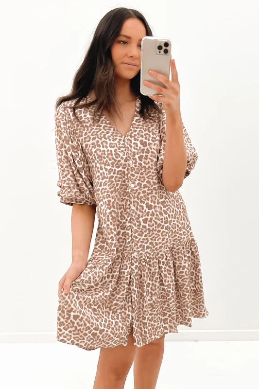 Zena Mini Dress Leopard