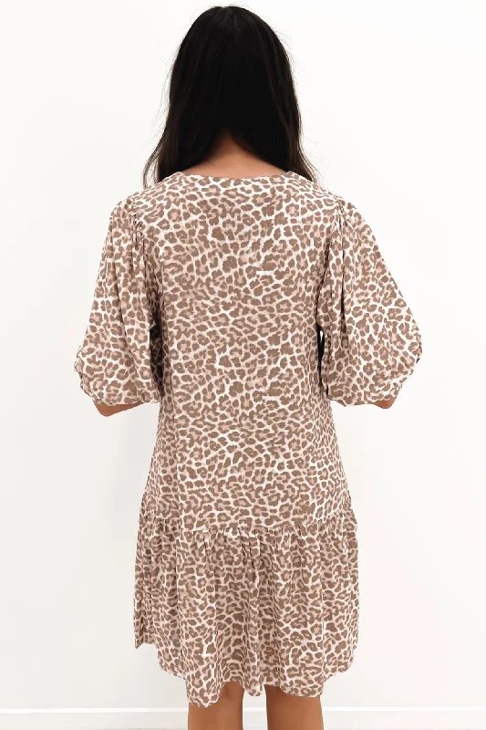 Zena Mini Dress Leopard