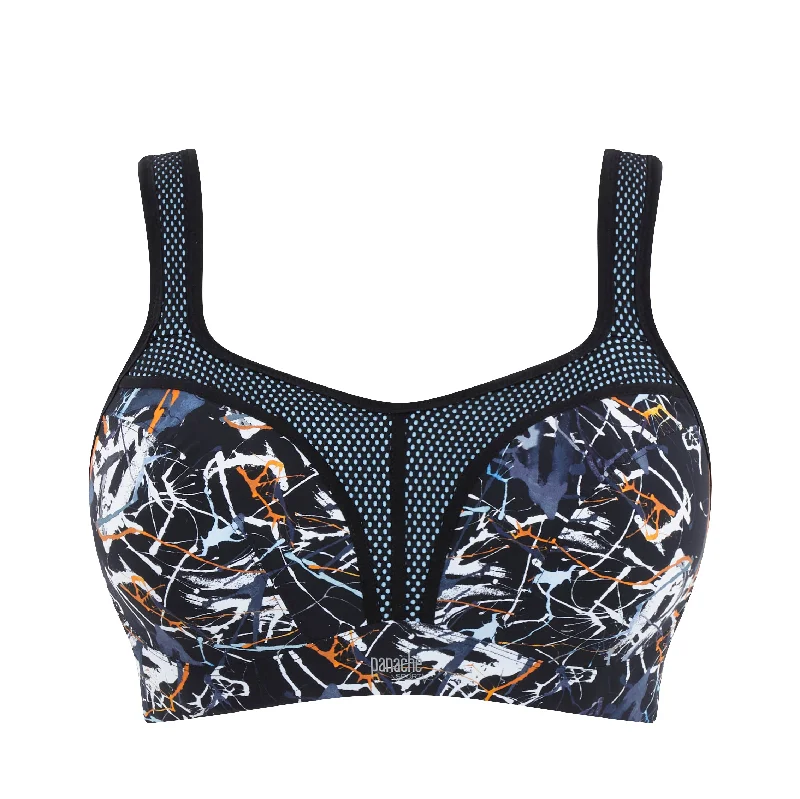 Panache Underwire Sports Bra In Ink Splat