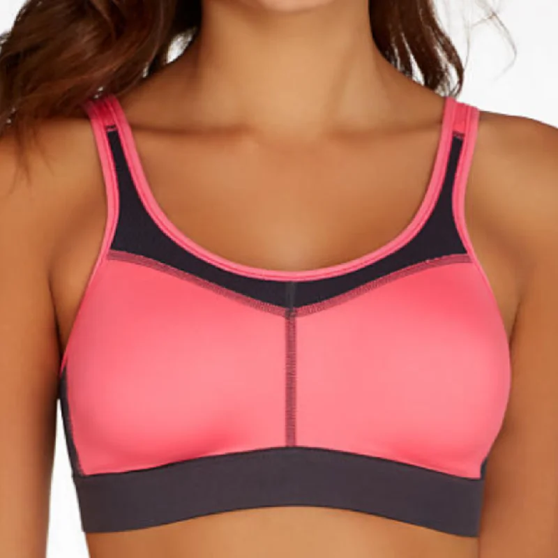 Amoena Power Sports Mastectomy Bra - Medium Support -  Flame/Dark Grey 1312