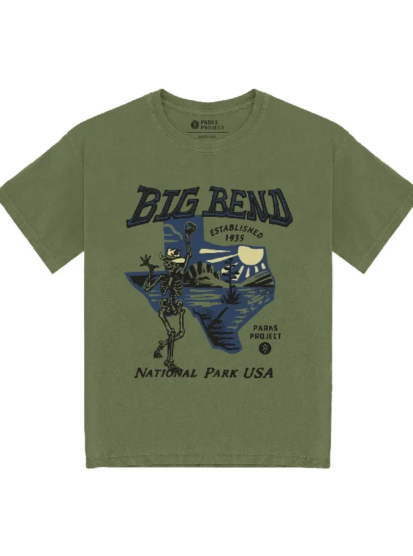 Big Bend Dancing Skelly Tee - Olive