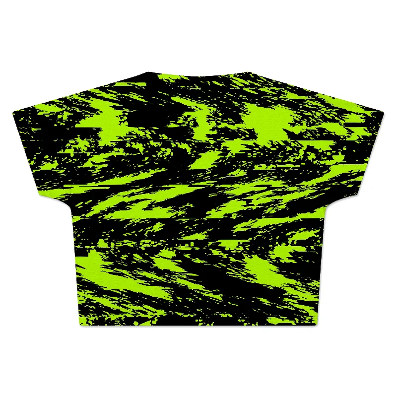 black-lime-bolt-glitch-crop-tee