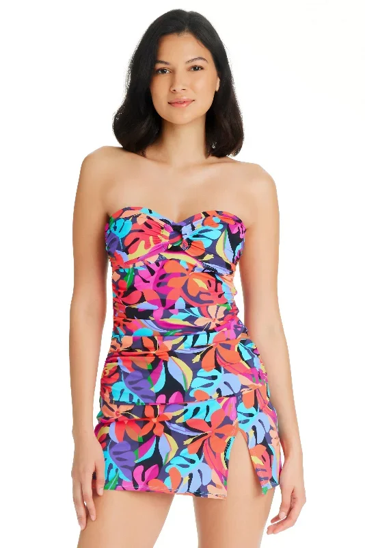 Bold Rush Strapless Bandeau Tankini Top