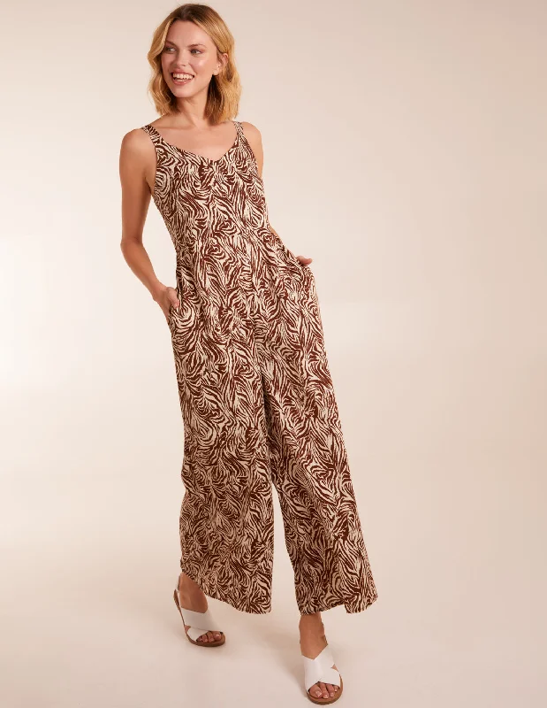 Printed Side Pocket Jumpsuit