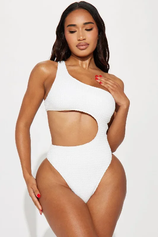 Champagne In Greece 1 Piece Swimsuit - White