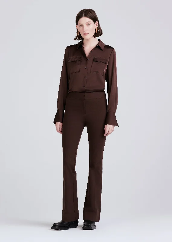 Crosby Flare Trouser - Chocolate