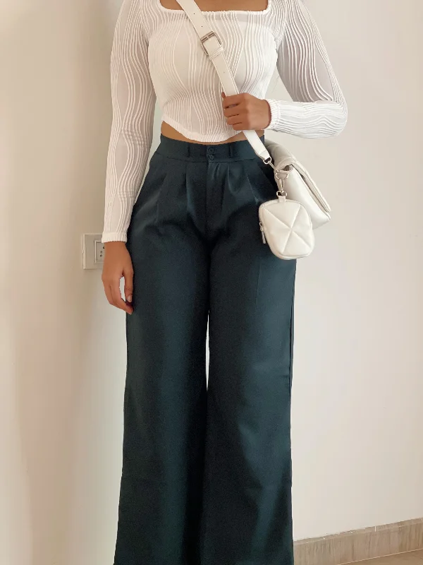 dark-green-korean-pleated-pants