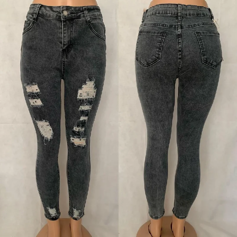 Distressed High Waisted jeans