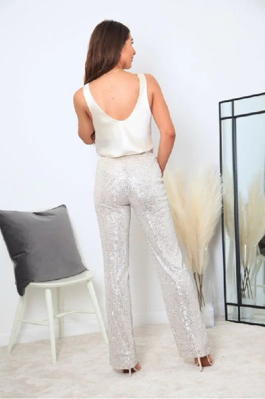 double-second-champagne-wide-leg-sequin-trousers-regular