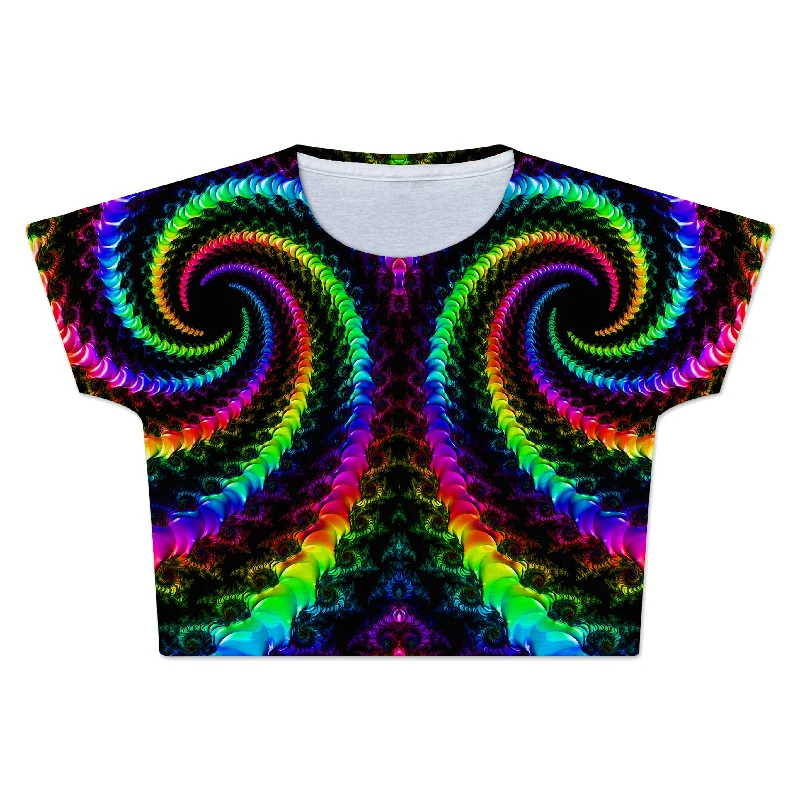 Fractaled Vision Crop Tee