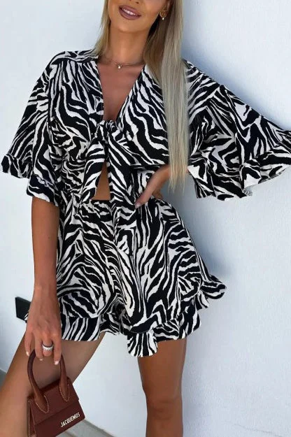 heidi-black-zebra-print-knot-front-playsuit