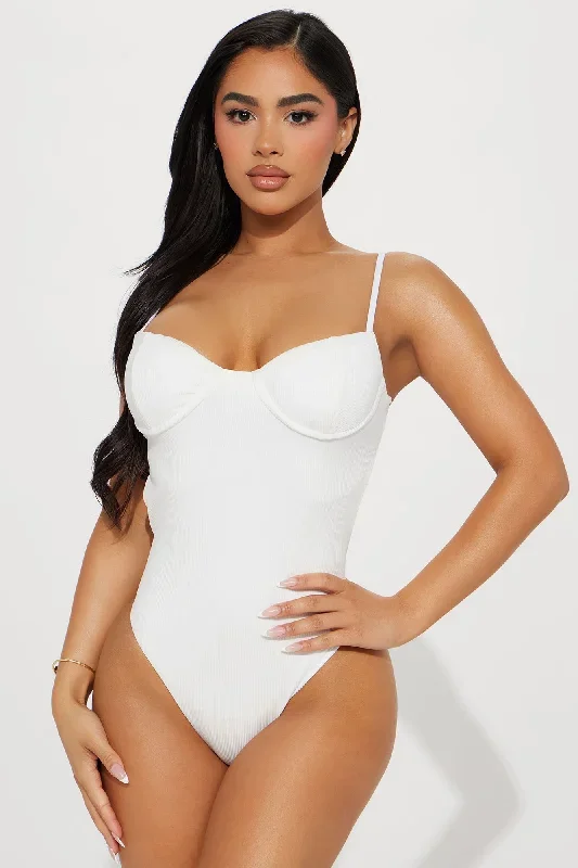 Island Boat Rides 1 Piece Swimsuit - White