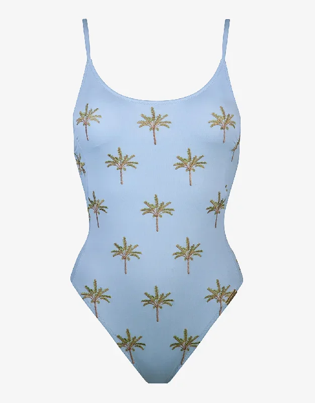 Island Souvenir Swimsuit - Sky