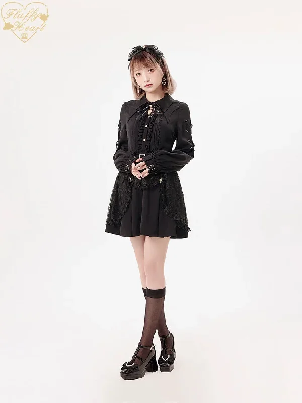 jirai-kei-rhinestone-belt-black-lace-double-layers-skirt