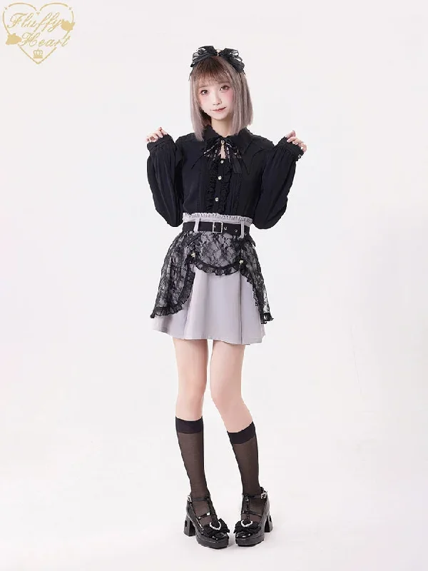 jirai-kei-rhinestone-belt-black-lace-double-layers-skirt