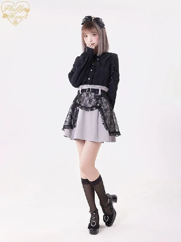 jirai-kei-rhinestone-belt-black-lace-double-layers-skirt