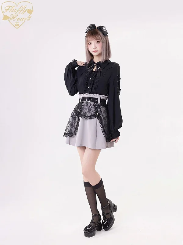 jirai-kei-rhinestone-belt-black-lace-double-layers-skirt