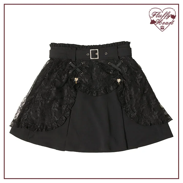 jirai-kei-rhinestone-belt-black-lace-double-layers-skirt