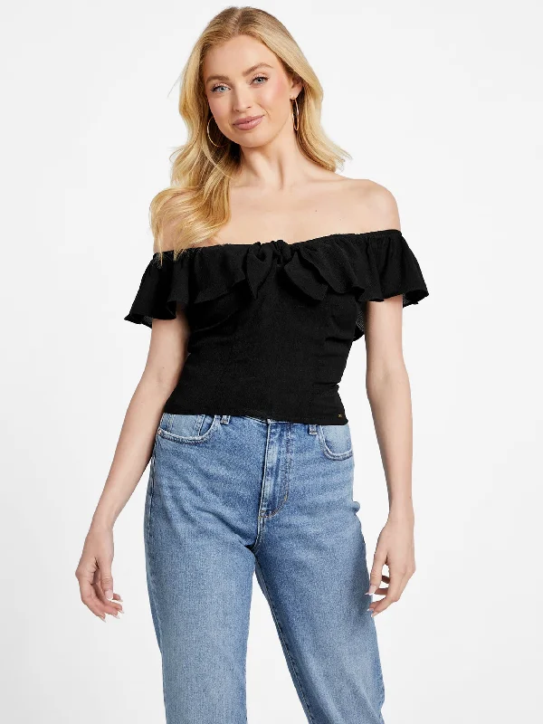 Juno Off-the-Shoulder Crop Top