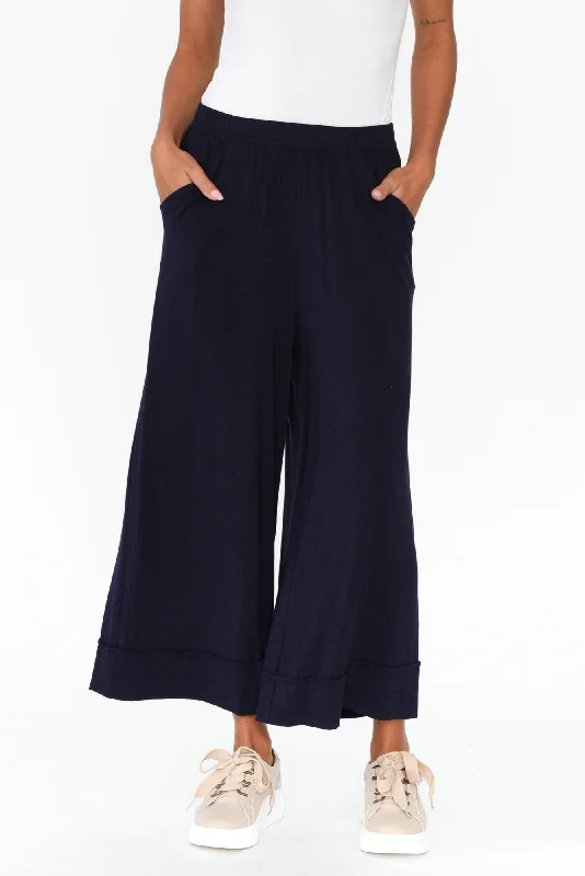 Lena Navy Micro Modal Resort Pants