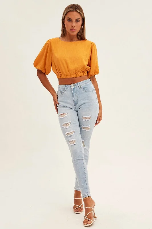 orange-crop-top-half-sleeve-boat-neck-linen-blend-wc9074x-47wb