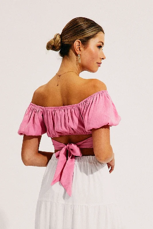 pink-crop-top-short-sleeve-sweetheart-neckline-tie-back-wc1191-81w