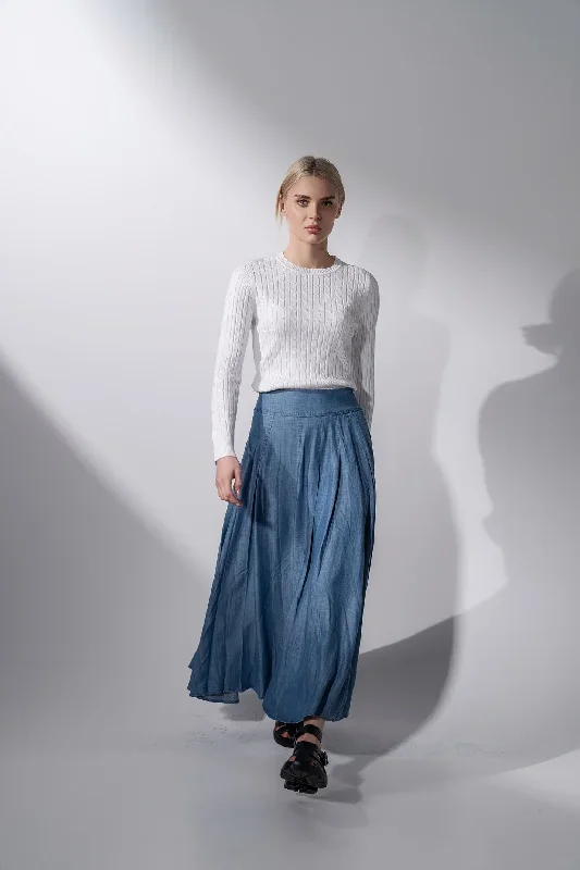 pleated-denim-maxi-skirt-blue-chambray-seamed-fame-24001254