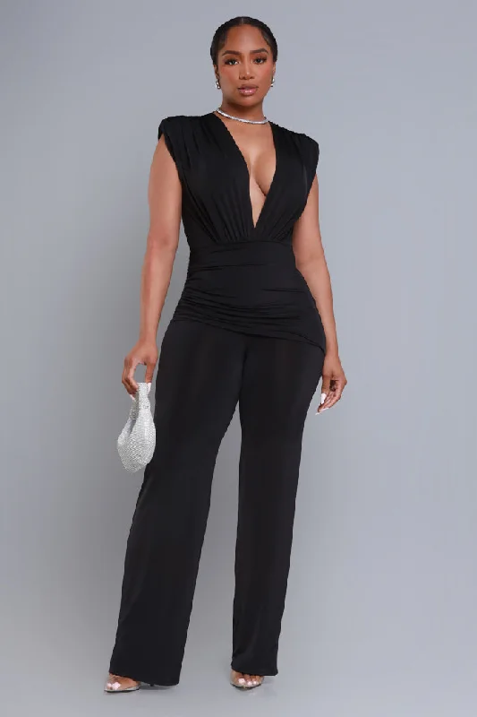 Revamp Sleeveless Wrap Jumpsuit - Black