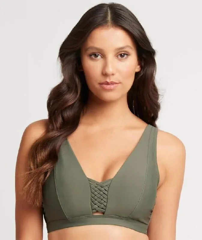 Sea Level Bella D-DD Cup Bralette - Khaki