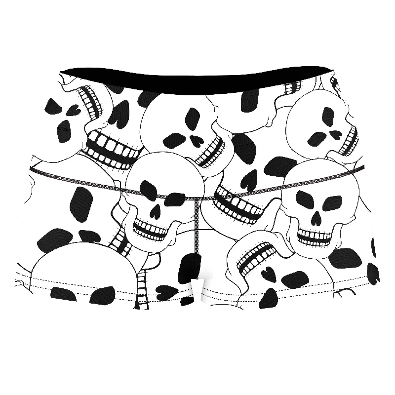 Skull Lovers 2 High-Waisted Women's Shorts