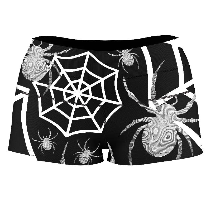 Spiders High-Waisted Women's Shorts