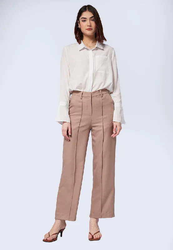 Straight Cut Crease Trousers