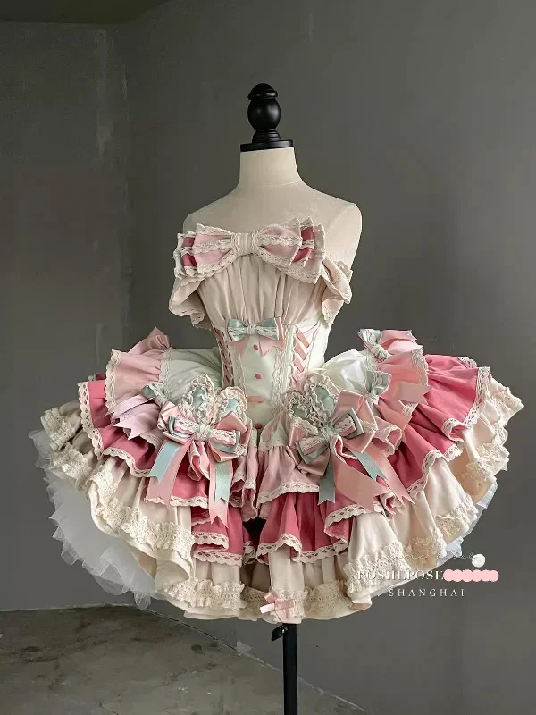 POSHEPOSE~Limited Gratitude Collection~Sweet Lolita Dress High-end Tiered Skirt Dress